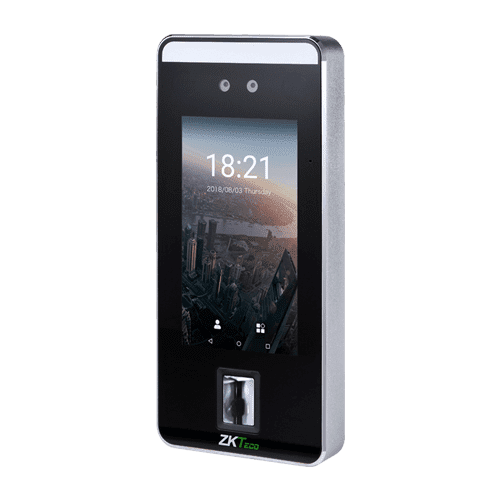 Биометрический терминал распознавания лиц со считывателем отпечатка пальца ZKTeco SpeedFace-V5