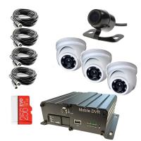 Комплект видеонаблюдения на транспорт с 2 SD картами на 4 камеры ВизорМонитор(Онлайн)